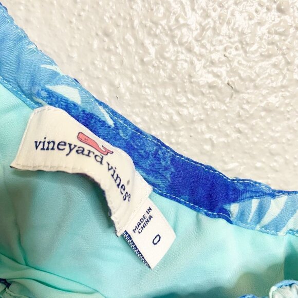 Vineyard Vines Electric Palm One Shoulder High-Low Midi Dress - 0 XS - Picture 6 of 8